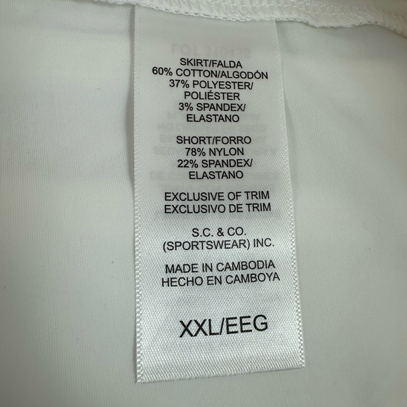S.C. & CO XXL Skort White. - Picture 13 of 14